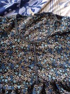Floral Print Babydoll Top