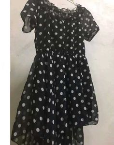 Polka Dot Hi-Low Dress