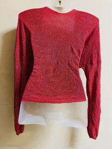 Full Glitter Red Korean Jacket
