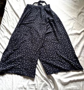 Floral Print Wide Leg Pants
