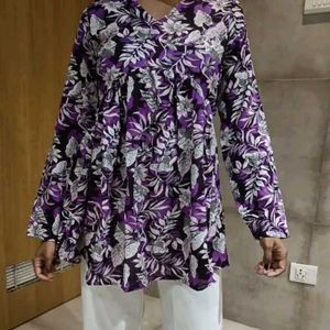 Purple Short Kurta