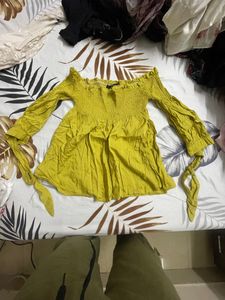 A Cute Attractive Stylish Mustard Coloured Top