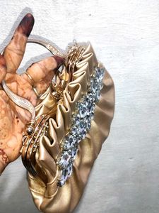 Elegant Gold Embellished Clutch