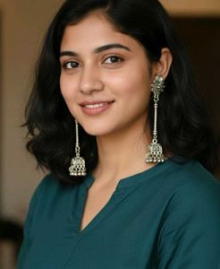 Silver  dolii Jhumka Earrings