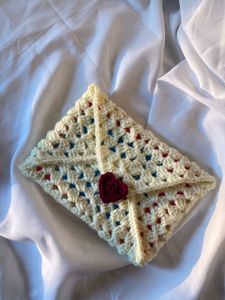 Crochet Heart Book Sleeve