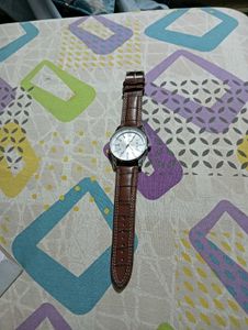Titan Watch with Leather Strap