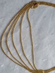 Golden Colour Layered Fancy Necklace