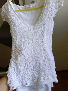White Knitted Top