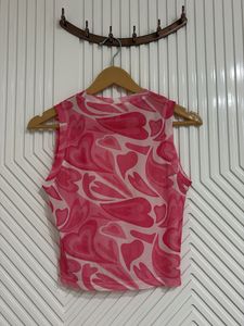 Urbanic Pink Heart Print Top