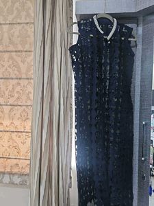 Elegant Blue  Lace Dress jacket ethnic