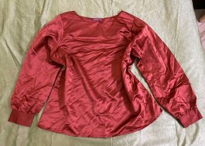 Rust In Color Satin Top (Last Pic Flaws)