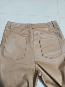 Faux Leather Kick Flare Pants A1/01