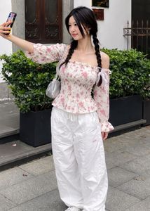 Floral Off-Shoulder Long Sleeve Top