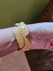 Gold Plated Bangle With Screw