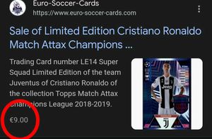 2018/19 Topps Rare Match Attax Cards