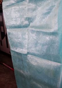 Light Blue Organza Saree