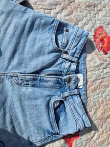 Wide Leg Jeans with Bow Detail