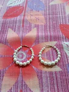 Pearl Hoop Earrings