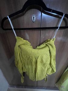 A Cute Attractive Stylish Mustard Coloured Top