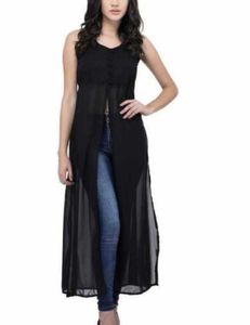 BLACK CUT OUT WESTERN KURTA🖤