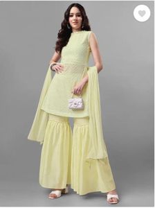 Green Sharara Suit Set