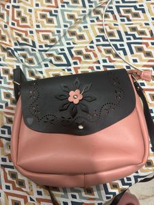 Black And Peach SLING BAG
