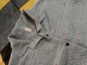 Grey Patterned Top