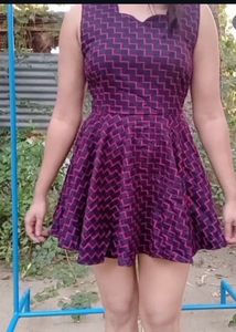 Patterned Fit &amp; Flare Dress