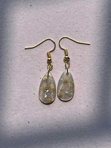 Floral Drop Resin Earrings