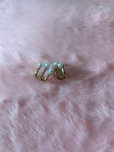 Golden Studs With Pearl