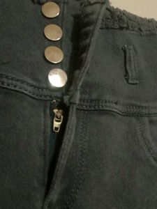 Grey High Waist Jeans For Women