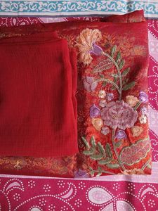 Red Suite Dress Material
