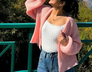 Savana Pink Knit Cardigan