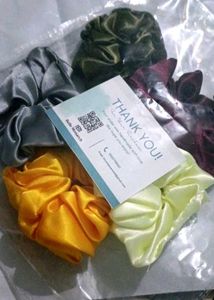 Combo Of 5 Scrunchies Large Size