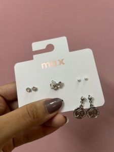 Max Stud Earrings Combo Of 4