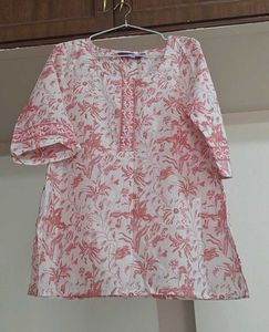 Floral Print Short Kurta