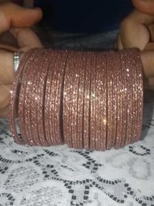 Sparkly Rose Gold Bangle Set