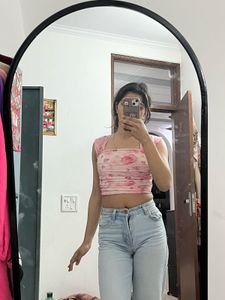 Floral Print Crop Top