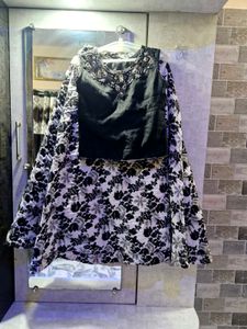 Beautiful Crop Top Skirt Duppta Dress