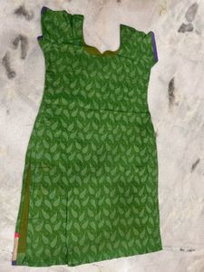 Green Printed Kurti