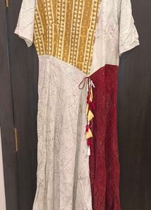 Long Multi Colour Cotton Dress