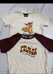 Cute Graphic Tees (Size -S)