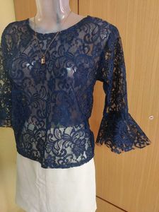 Lace Top Flared Sleeves