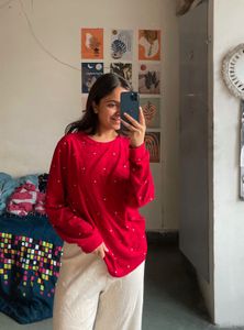 Red Pullover Sweater