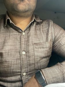 Textured Brown Casual Shirt