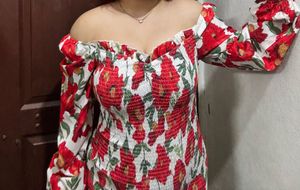 Floral Print Smocked Dress