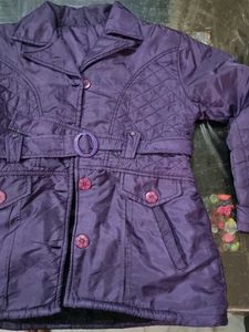 Purple Colour Beautiful Mini Long Coat