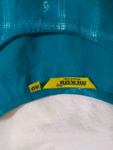 Blue Plaid Kurti Pant Set