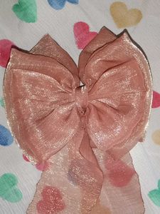 Triple Layer Hair Bow With Tail