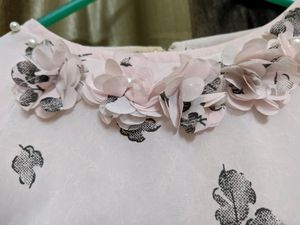 Baby Pink Designer Balloon Sleeves Top